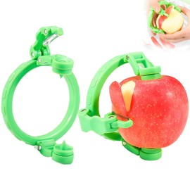 2Pcs Handheld Rotary Apple Peeler – 2025 New Fun Fruit Peeler for Pears Peaches | Manual Peeling Tool,Stainless Steel Blade | Foldable & Adjustable Slicer Gadget for Kitchen