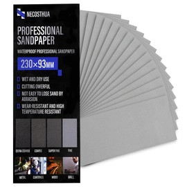 Necosthua 15PCS 10000 Grit Sandpaper, 9 x 3.6 Inch Wet Dry Coarse Sand Paper for Wood Furniture Finishing Drywall Metal Sanding Paper, Automotive Sandpaper Sheets
