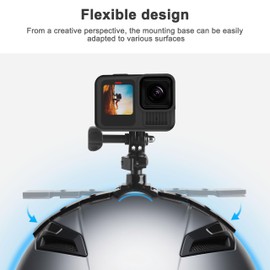 FiTSTILL Motorcycle Helmet Chin Mount kit Compatible with Go Pro Hero 13 12 11 10 9 8 7 (2018) 6 5 4 3+Max Session DJI Osmo Action 5 Pro 4 3,Insta360 X2 X3 4 Action Camera Accessory