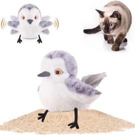 Rechargeable Flapping Bird Design Cat Toy, 1 Count Realistic Chirping Touch Activated Kitten Toy, Interactive Cat Exercise Toy for All Breeds Of Cats - Color: Mixed Color 2, Specification: 1 count