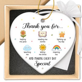 ZAGKOO Thank You Teacher Gifts - Teacher Appreciation Gifts for Women, Men, New Teachers, Daycare, Preschool, Kindergarten - Retirement, First Day, Back to School, Birthday Keepsake Ornament Ideas