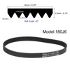 sourcing map 180J6 Rubber Poly V Belt, 6 Ribs PJ