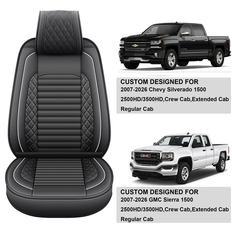 JOJOBAY Chevy Silverado Seat Covers,GMC Sierra Seat Covers,Custom Fit 2007-2025