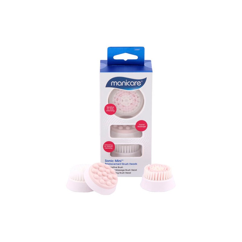 Manicare Sonic Mini Facial Cleanser Replacement Brush Heads 3 Pack