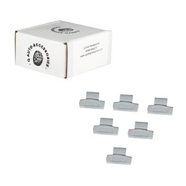 Q-AutoAccessories FN style 1/2 oz, 0.50 oz, Wheel Balancing Clip on, Hammer on Wheel Weights, coated (lead free) (50 pcs/box) (Q-AA-CO50FN-50)