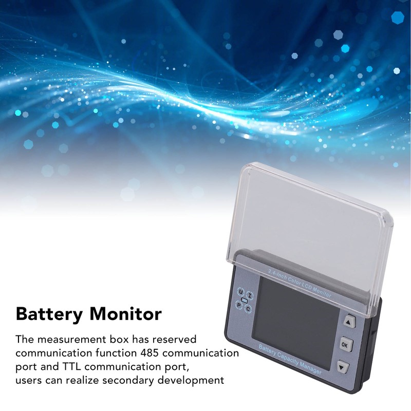 Voltmeter Coulometer Wireless Battery Capacity Manager Monitor with 2.4in Color