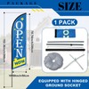 Preboun 1 Set Now Open Banner Feather Flag Neon Sign