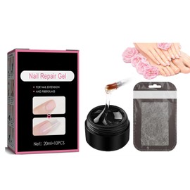 Nagelpflege Reparatur Gel, Nagelgel Instant Riss Nagel Reparatur Gel, Nagelreparaturset für gebrochene Naturnägel, Nagelverstärker Fixierer und Härter für Nagelverlängerungen Sculpture Gel (20ml)