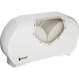 San Jamar R4070WHCL Twin 9" JBT, White/Clear