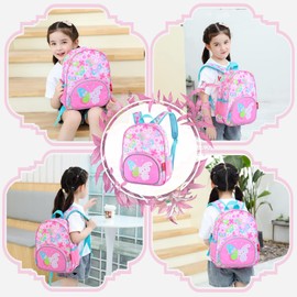 Daaupus 12-Inch Preschool Backpack for Girls, Kids Backpack for Boys & Girls, Perfect for Daycare and Preschool, Age 2-5 Years