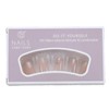 Hkanlre Medium Square Fake Nails Tips Sequins Press on Nails