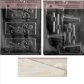 Megaphone lolly Chocolate Candy Mold With © Molding Instruction - Set of 3