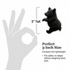 The Bridge Collection 3" Black Bear Pot Hangers - Set