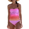 Beachsissi Set de tankini con estampado degradado y control de