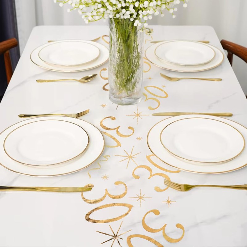 Table Runner for 30th Birthday, Table Decoration Birthday 28 cm