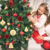 JULMELON 12 Pcs 4In Christmas Paper Honeycomb Decoration for Tree