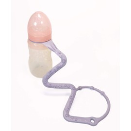 Brilli Baby Taza para beber, botella, juguete, correa para sujetar a tu carriola, correa para asegurar los artículos del niño a la silla alta o asiento del coche (lavanda)