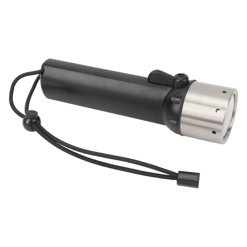 Diving Flashlight Black Dive Light 200lm 328ft IP68 Waterproof Compact
