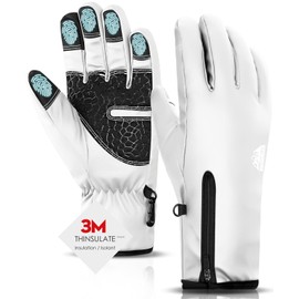 Bruvoalon Y322 Winter Gloves for Men & Women, -10℉ Touchscreen 5-Layer Thermal Insulated, Windproof Anti-Slip Ski Gloves