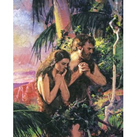Catholic print picture - The Fall of Adam and Eve C - 8" x 10" ready to be framed