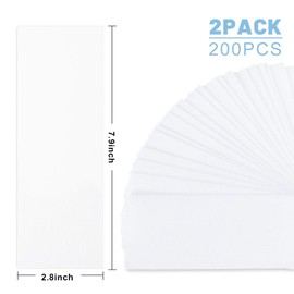 Whaline 200 Pieces Non-Woven Wax Strip, Hair Removal Wax Strips Body and Facial Wax Muslin for Arms, Legs, Underarm Hair, Eyebrow, Bikini of Women and Men (Large)