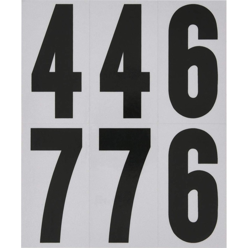 Hillman Hillman 843445 Reflective Adhesive Mailbox Number Pack, 3", Black