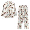 Bloomprint Hedgehog Mushroom Cute Animal Print Pajama Sets For Women