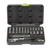High Visibility 1/4 in. Drive Metric Socket Set 21 Pc