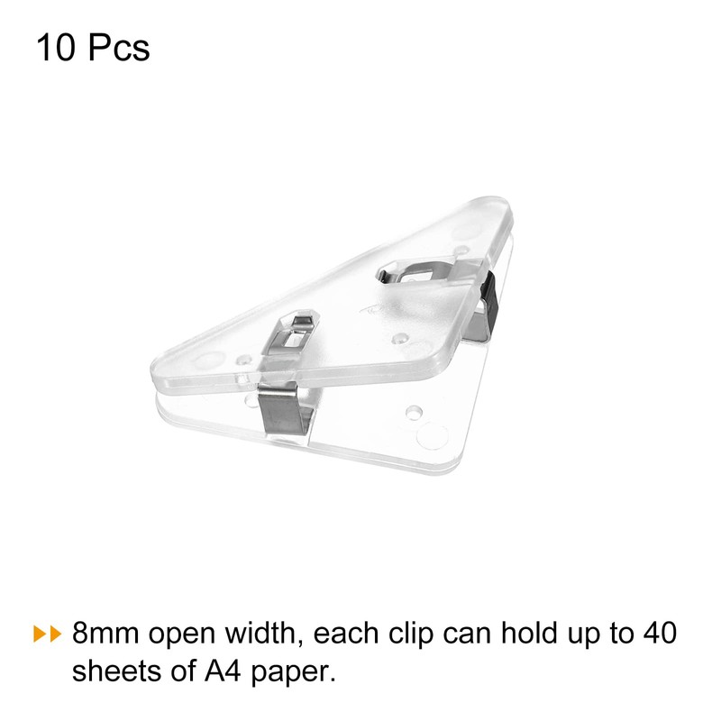 PATIKIL Multifunctional Document Clip,10Pcs Triangular Clips for Books Pages, Prevent