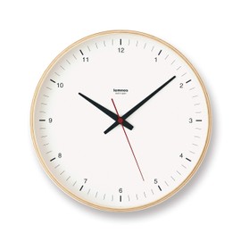 Lemnos Analog Wall Clock Natural Color Wood Plywood Clock T1-017 (1) Lemnos Natural 12" Diameter