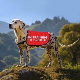 HOLLP Training Dog Jacket Vest In Training Ignore Dog Vest Dog Walking Jacket Warning Vest (In Training Ignore-Large)