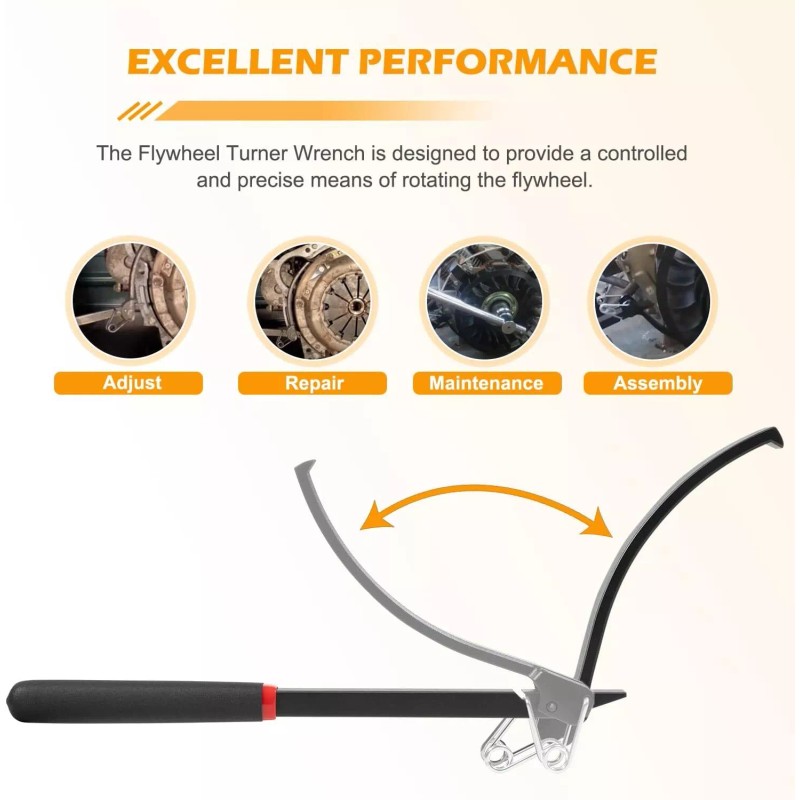 Tool Flywheel Turner Turning Tool Wrench Flex Plate Holder Rotate