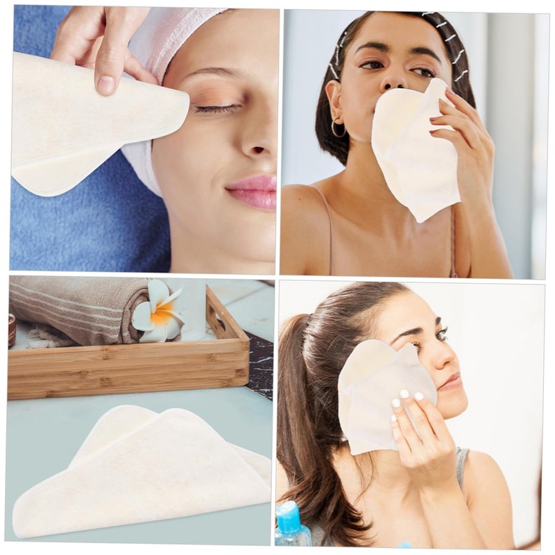 Beavorty Sets Bamboo Face Towels Exfoliating Washcloths Large Absorbent Square