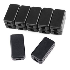 YXQ 40mmx20mmx11mm Power Project Enclose Case Junction Box Waterproof Small Engineering Wire Switch Plastic Black, 12-Pack