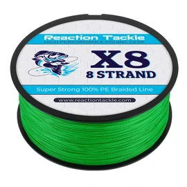Reaction Tackle Reaction Tackle Braided Fishing Line - 8 Strand Hi Vis Green 25LB 1000yd