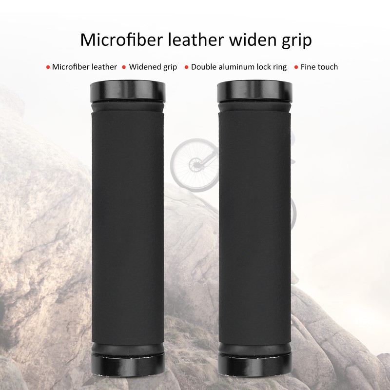GUB‑607 Mountain Bike Handlebar Grip Microfiber Leather Bilateral Locking Handle