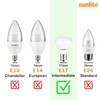 Sunlite LED Filament T6 T6.5 Tubular Light Bulb, 2 Watts