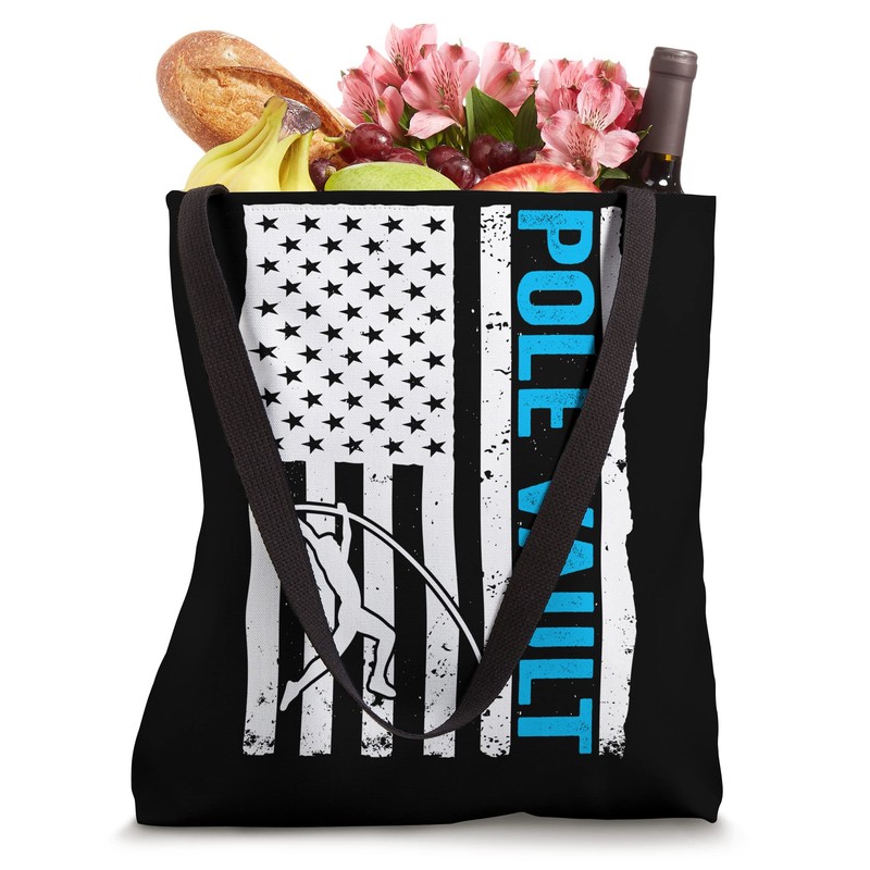 Pole Vaulter US Flag Pole Vault Tote Bag