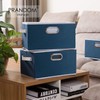 PRANDOM Fodable Storage Baskets for Closet [5-Pack] Decorative Fabric Storage