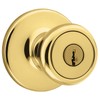 Kwikset 94002-848 Tylo Keyed Door Knob In Polished Brass