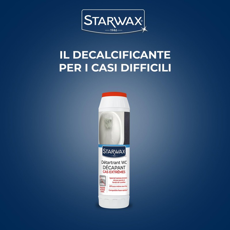 STARWAX THE FABULOUS Polvere Disincrostante WC, 850g