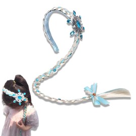 TUDOUZZZ Rapunzel Wig, Headband, Hair Ornament, Rapunzel, Tiara, Princess, Cosplay, Girls, Wig, Cute, Kids, Princess Toy, Birthday Props (Blue)