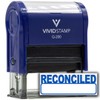 Basic Reconciled Self Inking Rubber Stamp (Blue Ink) - Q-200