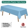 Blue Gingham Checkered Plastic Tablecloths 2 Pack Disposable Table Covers