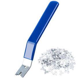 Nkiy Quen Glazier Point Driver Tool,Glazing Point Driver with 200 Push Points,Glazier Push Points Setting Tool for Frames Cross Stitch Glass Installation