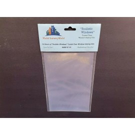 Model Scenery World Realistic Windows Clear Window Film Glazing NO Curl for OO Scale Models 5 Sheets