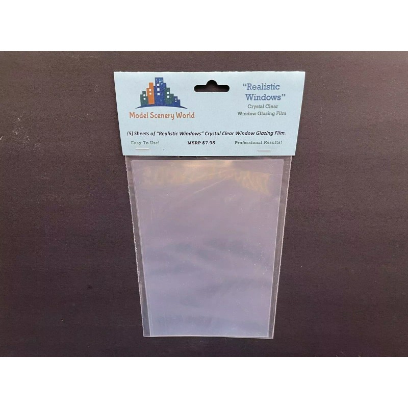 Model Scenery World Realistic Windows Clear Window Film Glazing NO