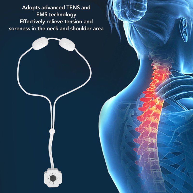 Mini Pendant Shape Neck Massager Electric Pulse Hot Compress Intelligent
