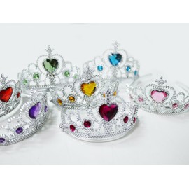 S & E TEACHER'S EDITION 16 Pcs Tiaras Crown Set, Princess Dress Up Costume Birthday Party Favors Accessories Kid Birthday