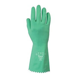 Polyco 327 Optima Chemical Resistant Flock Lined Gloves, Single Pair, Size 10/X-Large, Green